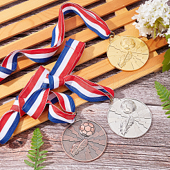 9Pcs 9 Colors Zinc Alloy Medal&nbsp;AJEW-GA0002-90