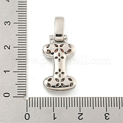 Brass Micro Pave Clear Cubic Zirconia Pendants&nbsp;KK-B099-01P-I