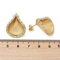 304 Stainless Steel Shell Shape Stud Earrings&nbsp;EJEW-M073-14G-02