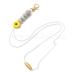 Alloy and Silicone and Stainless Steel Pendant Decorations&nbsp;HJEW-JM03021-03