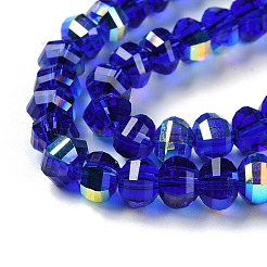 Transparent Electroplate Glass Beads Strands&nbsp;GLAA-Q099-C01-07