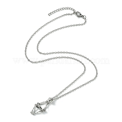Crystal Cage Holder Necklace&nbsp;NJEW-JN04602-02