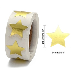 Metallic Foil Star Shape Paper Sticker Labels&nbsp;X-DIY-E023-03