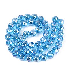 Electroplate Transparent Glass Beads Strands&nbsp;EGLA-ZX001-01A-06