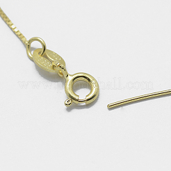 925 Sterling Silver Box Chain Necklaces&nbsp;STER-F039-40cm-05G