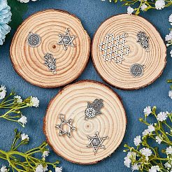 60Pcs 6 Style Tibetan Style Alloy Pendant&nbsp;FIND-FH0005-56