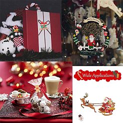 48Pcs 12 Styles Christmas Theme Opaque Resin Cabochons&nbsp;CRES-SC0002-54