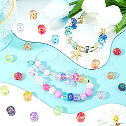 100Pcs Transparent Acrylic European Beads&nbsp;OACR-SC0001-75
