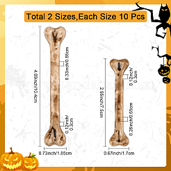 20Pcs 2 Styles Resin Bone Display Decoration&nbsp;AJEW-SC0031-45A