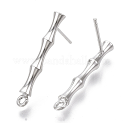 Brass Stud Earring Findings&nbsp;KK-N230-08P-NF