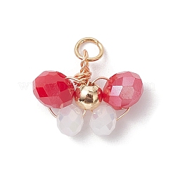 10Pcs 10 Colors Glass Beaded Pendants&nbsp;PALLOY-JF02583