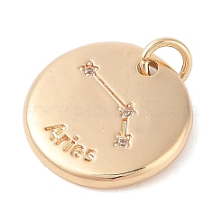 Brass with Clear Cubic Zirconia Pendants&nbsp;KK-N256-24A-G