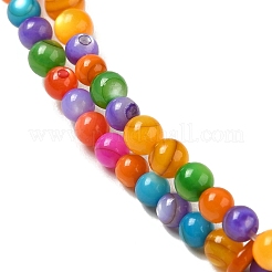Ice Cream Color Dyed Natural Freshwater Shell Beads Strands&nbsp;SHEL-G018-01D