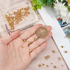 120Pcs 4 Style Brass Beads&nbsp;KK-BBC0012-36