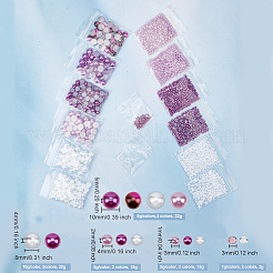 84G 14 Style ABS Plastic Imitation Pearl Cabochons&nbsp;SACR-OC0001-06