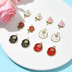 12Pcs 6 Styles Alloy Enamel Pendants&nbsp;FIND-FS0002-05