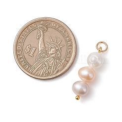 Natural Cultured Freshwater Pearl Two Sides Polished Pendants&nbsp;PALLOY-JF04968