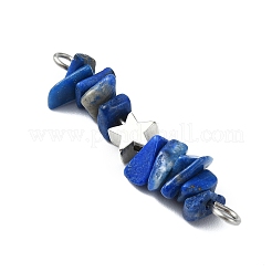 16Pcs 16 Styles Mixed Gemstone Chip Beaded with Brass Star Connector Charms&nbsp;PALLOY-JF03064-01