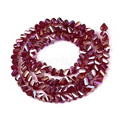 Electroplate Transparent Glass Beads Strands&nbsp;LS-GLAA-N021-4mm-26