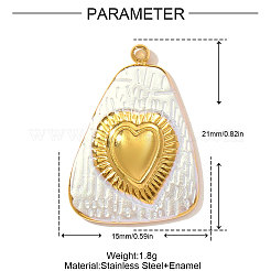 304 Stainless Steel Enamel Pendants&nbsp;STAS-OY002-78G
