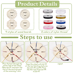 8 Rolls 8 Colors Braided Nylon Cord&nbsp;DIY-FG0006-88