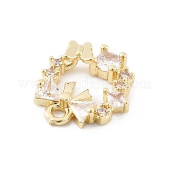 Brass Micro Pave Cubic Zirconia Pendants&nbsp;LS-KK-K371-41A-G
