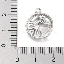 Brass Pave Clear Cubic Zirconia Pendants&nbsp;KK-Z061-19P