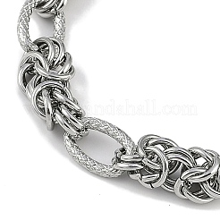 Anti-Tarnish 304 Stainless Steel Oval Ring Link Chain Anklets&nbsp;AJEW-A057-07P