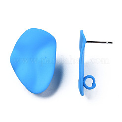 Spray Painted Iron Stud Earring Findings&nbsp;IFIN-N008-020B