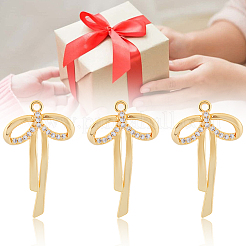 12Pcs Brass Micro Pave Clear Cubic Zirconia Pendants&nbsp;KK-BBC0022-12