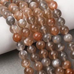 Grade AA Natural Multi-Moonstone Bead Strands&nbsp;G-M296-01-6mm