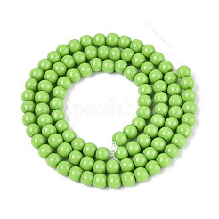 Opaque Solid Color Glass Beads Strands&nbsp;GLAA-N058-6mm-A01
