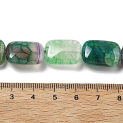 Natural Banded Agate Imitation Ruby in Zoisite Beads Strands&nbsp;G-K392-B03-13x18mm