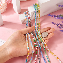 7 Strands 7 Colors Electroplate Glass Beads Strands&nbsp;GLAA-TA0001-72