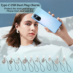 20Pcs 10 Style Alloy Mobile Straps&nbsp;HJEW-OC00111