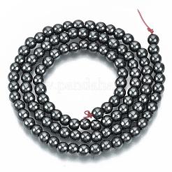 Non-magnetic Synthetic Hematite Beads Strands&nbsp;G-Q892-4mm