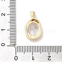 Golden Brass Micro Pave Cubic Zirconia Pendants&nbsp;LS-KK-U031-02G-01
