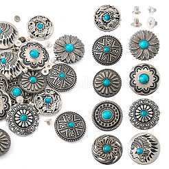 18 Sets 9 Styles Alloy Decorative Rivets&nbsp;BUTT-TA0001-20