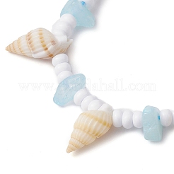 Dyed Natural White Jade Braided Bead Bracelets&nbsp;BJEW-JB10358-01