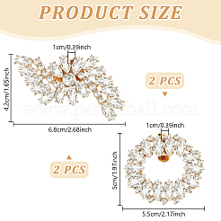 4Pcs 2 Styles Alloy Rhinestone Shoe Decoration&nbsp;DIY-FG0004-73