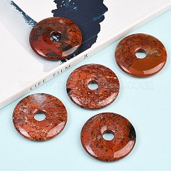 Natural Brecciated Jasper Pendants&nbsp;G-C220-F02-40mm