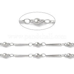 Tarnish Resistant 304 Stainless Steel Faceted Rectangle Link Chains&nbsp;CHS-E012-03P