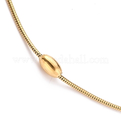 304 Stainless Steel Round Snake Chain Necklaces&nbsp;STAS-G244-84G