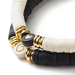 Heart Pattern Beads Stretch Bracelets Set for Women&nbsp;BJEW-JB07158