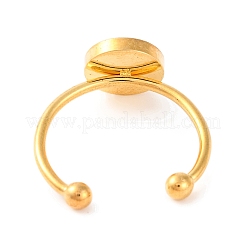 304 Stainless Steel Open Cuff Ring Components&nbsp;STAS-S134-01G-03
