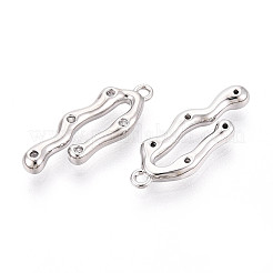 Brass Micro Pave Clear Cubic Zirconia Pendants&nbsp;KK-N267-07P
