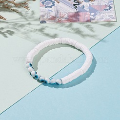 Polymer Clay Heishi Beads Stretch Bracelets&nbsp;BJEW-JB05905-01