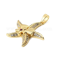 Brass Micro Pave Purple Cubic Zirconia Pendants&nbsp;KK-E804-14G