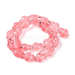 Transparent Glass Enamel Beads Strands&nbsp;GLAA-B021-06H