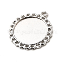 Tibetan Style Pendant Cabochon Settings&nbsp;TIBE-21668-P-RS